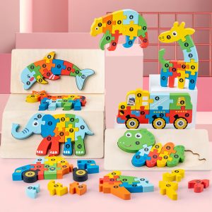 Puzzle Bébé 3D  jouets de dinosaure pour tout-petits de 2 3 4 ans